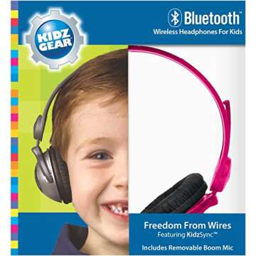 Kidz Gear Bluetooth® Wireless Headphones for Kids - PNK