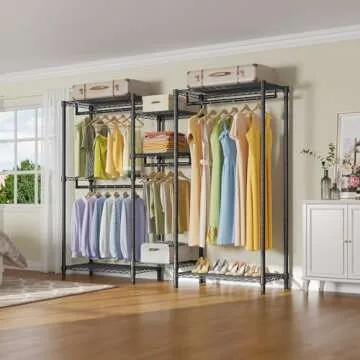 VIPEK V6 Wire Garment Rack Heavy Duty Clothes Rack with Shelves, Freestanding Portable Wardrobe Clos...