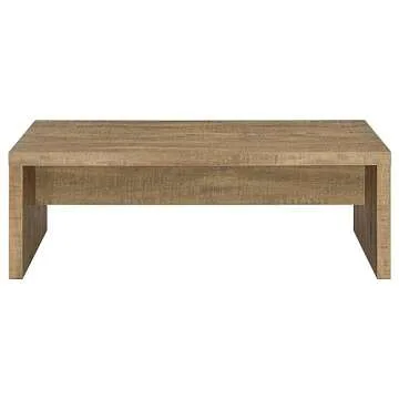 Coaster Home Furnishings Lynette Rectangular Eco Friendly Engineered Wood Coffee Table for Living Room Cocktail Sofa Table Wood Look Laminate Veneer Mango Brown 704128