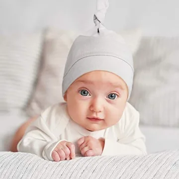 KiddyCare Organic Baby Hats for Newborns - Soft & Adjustable