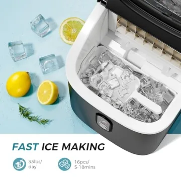Kismile Portable Ice Maker for Home and Office