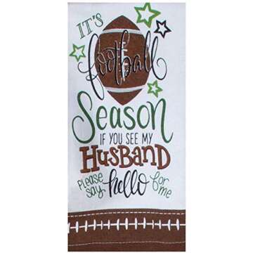 PDE Party Football Themed Kitchen Towel Set - Includes 2 Terry Towels