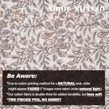 Amor Virisso Vintage Floral Pillow Covers 18x18 Set