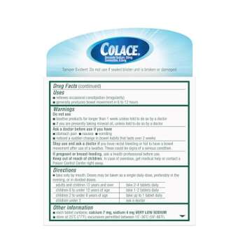 Colace 2-IN-1 Stool Softener & Stimulant Laxative Tablets, 10 Count, Gentle Constipation Relief In 6-12 Hours