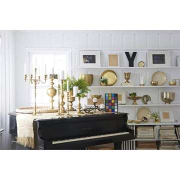 Serene Spaces Living Gold Pedestal Bowl - Add Fruit or Treats for a Table Centerpiece with Rich Gold Color, Ideal for Home Decor, Weddings, Parties, Events, Measures 10.75" Diameter &5.75" Tall