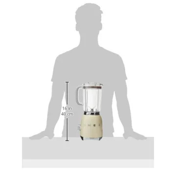Smeg 50s Style Blender Cream 48 Ounces Retro Design