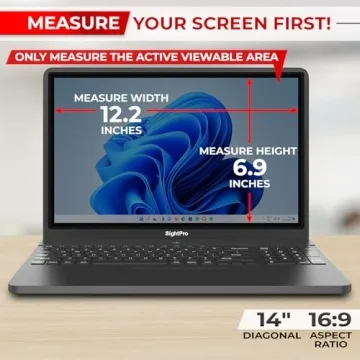 SightPro 14 Inch Laptop Privacy Screen for Secure Data
