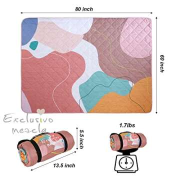 Exclusivo Mezcla Waterproof Picnic Blankets 3-Layer 60x80 INCH Large Sandproof Beach Blanket Foldabl...