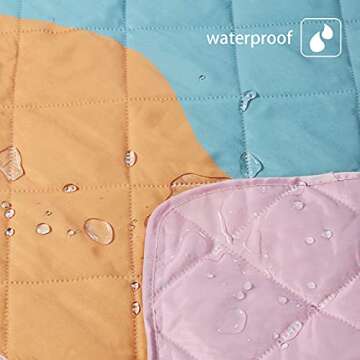 Exclusivo Mezcla Waterproof Picnic Blankets 3-Layer 60x80 INCH Large Sandproof Beach Blanket Foldable Outdoor Blanket for Camping on Grass Picnic Mat