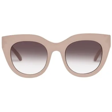 Shop Le Specs Air Heart Sunglasses in Oatmeal Color