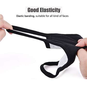 CIKIShield 6 Pack Random Pattern Anime Unisex Blend Anti Dust Face Black for Man Woman Kids (Only fit Over 10 Years Old)