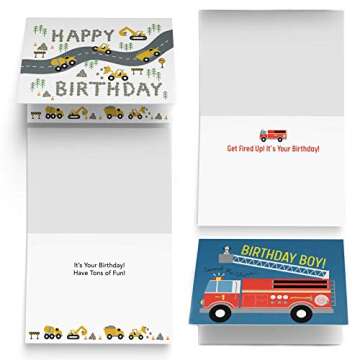 Tiny Expressions - 10 Kids Birthday Cards with Inside Messages and Envelopes