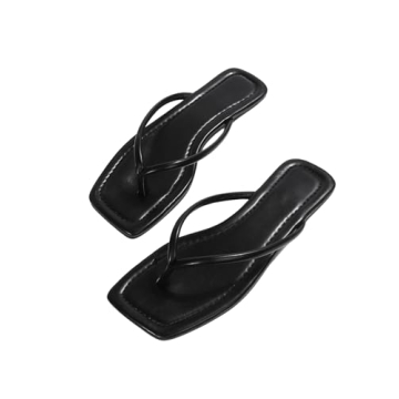 GORGLITTER Women's Minimalist Thong Flat Sandals - Stylish and Comfortable Flip Flops