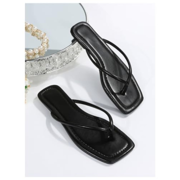 GORGLITTER Women's Thong Flat Sandals for Stylish Comfort