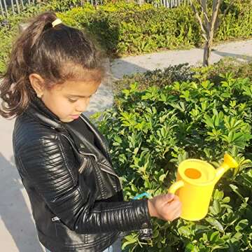 Malifea Kids Gardening Tool Set Colorful Children Garden Tools Beach Toys Fun Toys with Watering Can Gardening Gloves Shovel Rake Trowel Real Water Sprayer Garden Tote Bag - Gifts for Boys and Girls