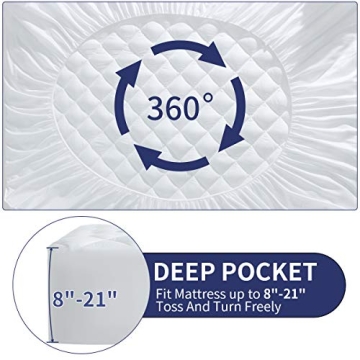 Queen Waterproof Mattress Cover - 4-Inch Cooling Comfort