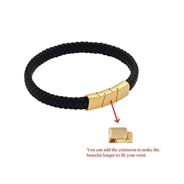 Geoffrey Beene Men's Braided Leather Bracelet - Stylish Gift