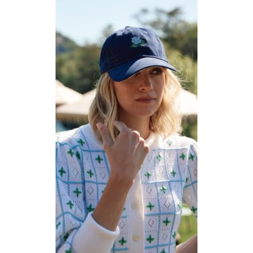 RIFLE PAPER CO. Women's Embroidered Hydrangea Baseball Cap | Stylish & Classic 100% Cotton Six-Panel Hat with Adjustable Strap (Gift for Mom, Pool, Soccer Field on The Beach or On The Go)