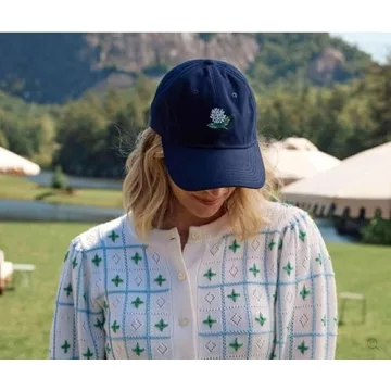 RIFLE PAPER CO. Women's Embroidered Hydrangea Baseball Cap | Stylish & Classic 100% Cotton Six-Panel Hat with Adjustable Strap (Gift for Mom, Pool, Soccer Field on The Beach or On The Go)
