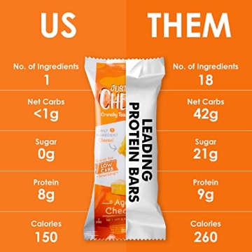 Just The Cheese Snack Bars - Crunchy Low Carb Bars