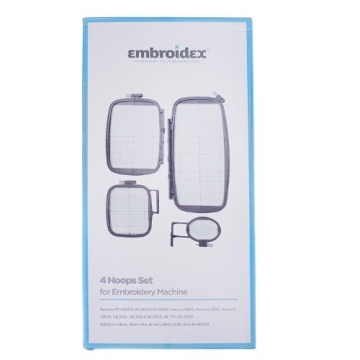 4-Piece Hoop Set for Brother Embroidery Machines