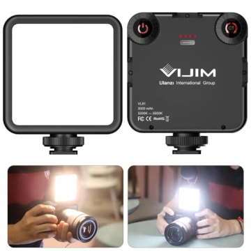VL-81 LED Video Light Portable Dimmable CRI95+ for DSLR GoPro
