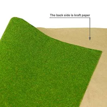 CP138 Artificial Model Grass Mat Trains Grass Green 40 x 100cm or 15.7"x 39"for Decoration Craft Scenery Model DIY