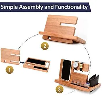 SHIBA LOGIC Stylish Wood Phone Docking Station for Men
