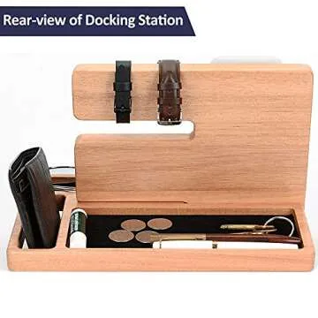SHIBA LOGIC Stylish Wood Phone Docking Station for Men