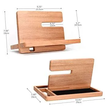 SHIBA LOGIC Stylish Wood Phone Docking Station for Men