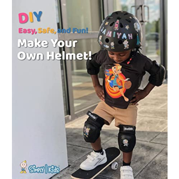 Simply Kids Helmet with DIY Stickers for Age 2-8