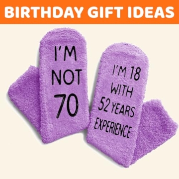 Cozy Fuzzy Socks - Happy 70th Birthday Gifts for Women