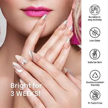 beetles Nail Art Gel Liner Polish- 2 Pcs Reflective Glitter Gel Nail Polish, Sliver Metallic Gel Liner Nail Polish Glitter Sparkle Chrome Effect Metal Painted Gel Nail Art Design Set