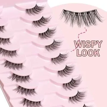 Ahrikiss Half Lashes - Natural Look 10 Pairs Cat Eye Lashes