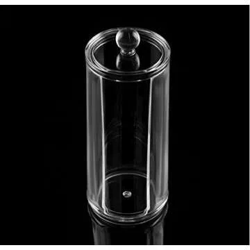 Kamay's Transparent Cotton Ball Pad Swabs Make Up Pads Dispenser Holder Organizer Container with lid Multifunction Acrylic Cosmetic Makeup Organizer (B)