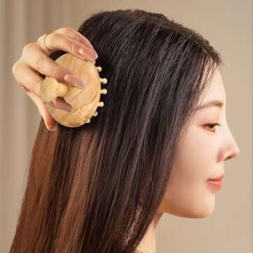 NOLITOY Wooden Scalp Massager for Spa-Like Relaxation