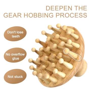 NOLITOY Wooden Scalp Massager for Spa-Like Relaxation