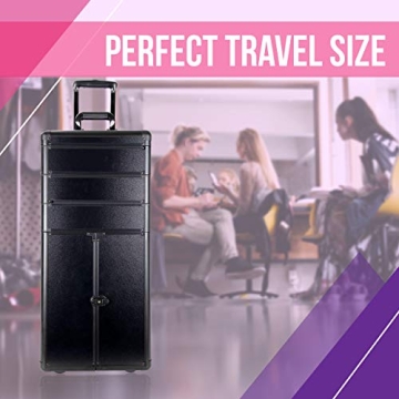 Ver Beauty Professional Rolling Makeup Train Case - Heavy Duty