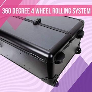 Ver Beauty Professional Rolling Makeup Train Case - Heavy Duty