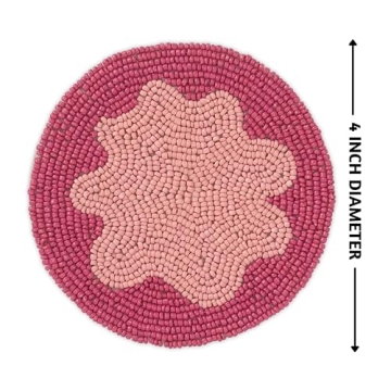 Elegant Folkulture Beaded Wine Coasters for Every Occasion