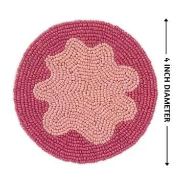 Elegant Folkulture Beaded Wine Coasters for Every Occasion