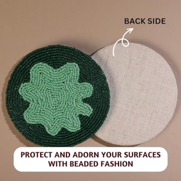 Elegant Folkulture Beaded Wine Coasters for Every Occasion