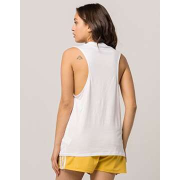 adidas Originals Women's Originals Trefoil Tank Top, white/sand, XL