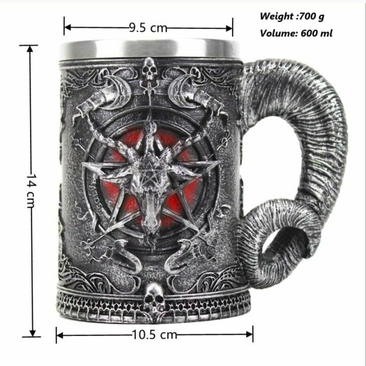 Baphomet Beer Mug - Unique Medieval Home Decor