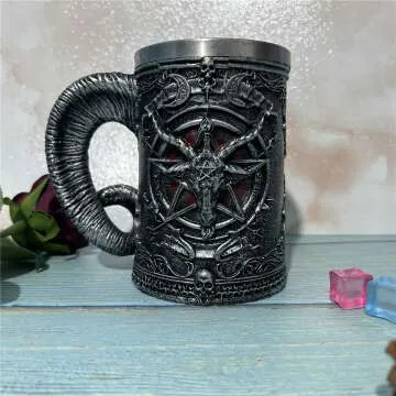 Baphomet Beer Mug - Unique Medieval Home Decor