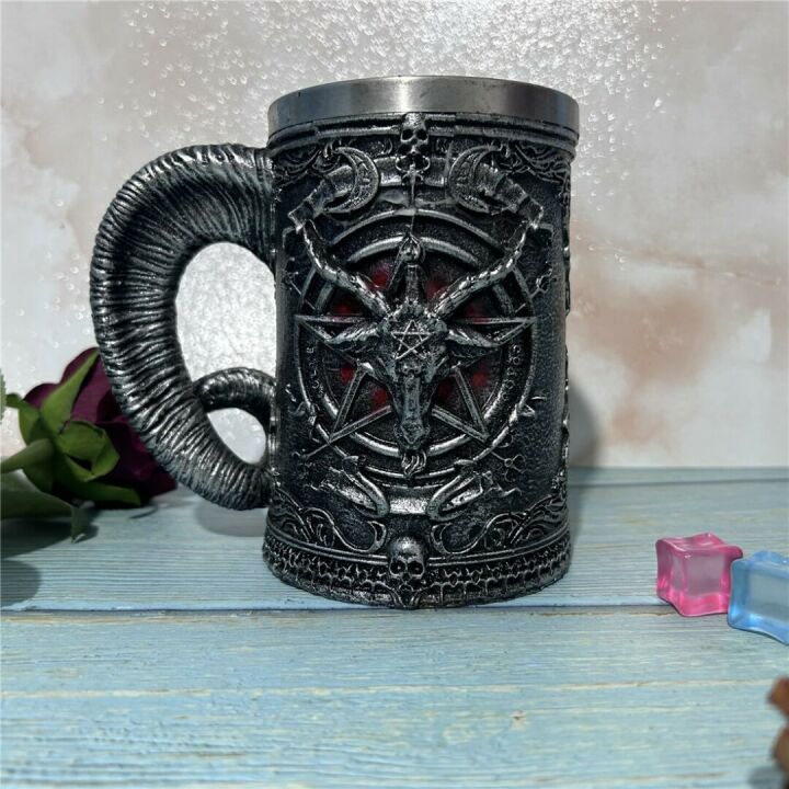 Baphomet Beer Mug - Unique Medieval Home Decor