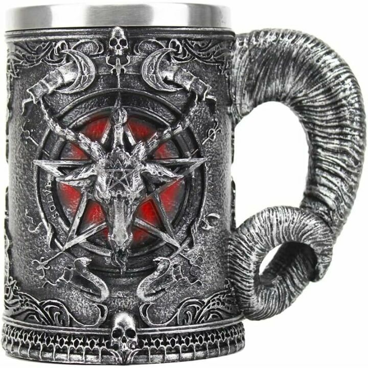 Baphomet Beer Mug - Unique Medieval Home Decor