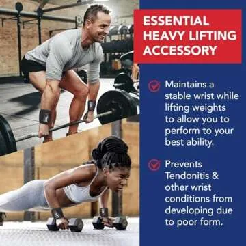 Heavy Duty Gym Wrist Wraps - Support for Weightlifting