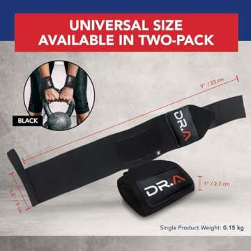 Heavy Duty Gym Wrist Wraps - Support for Weightlifting