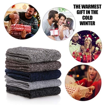 MQELONG Women's Soft Thick Winter Socks 5 Pack